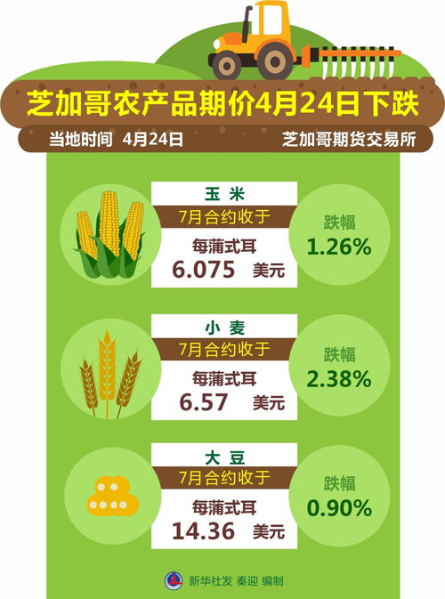 圖表 芝加哥農產品期價4月24日下跌